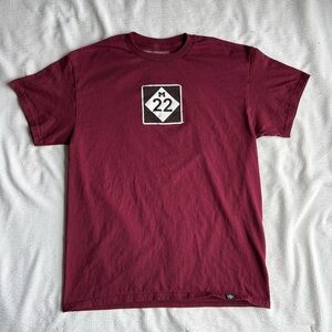 Traverse City Michigan M22 Maroon Red Short Sleeve T-Shirt Size Medium Unisex
